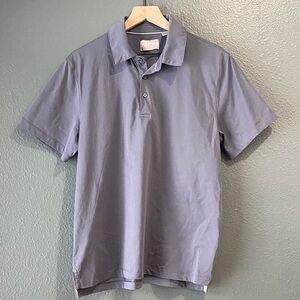 Hickey Freeman Men's Large Golf Shirt Polo Athletic Fabric Gray cotton blend